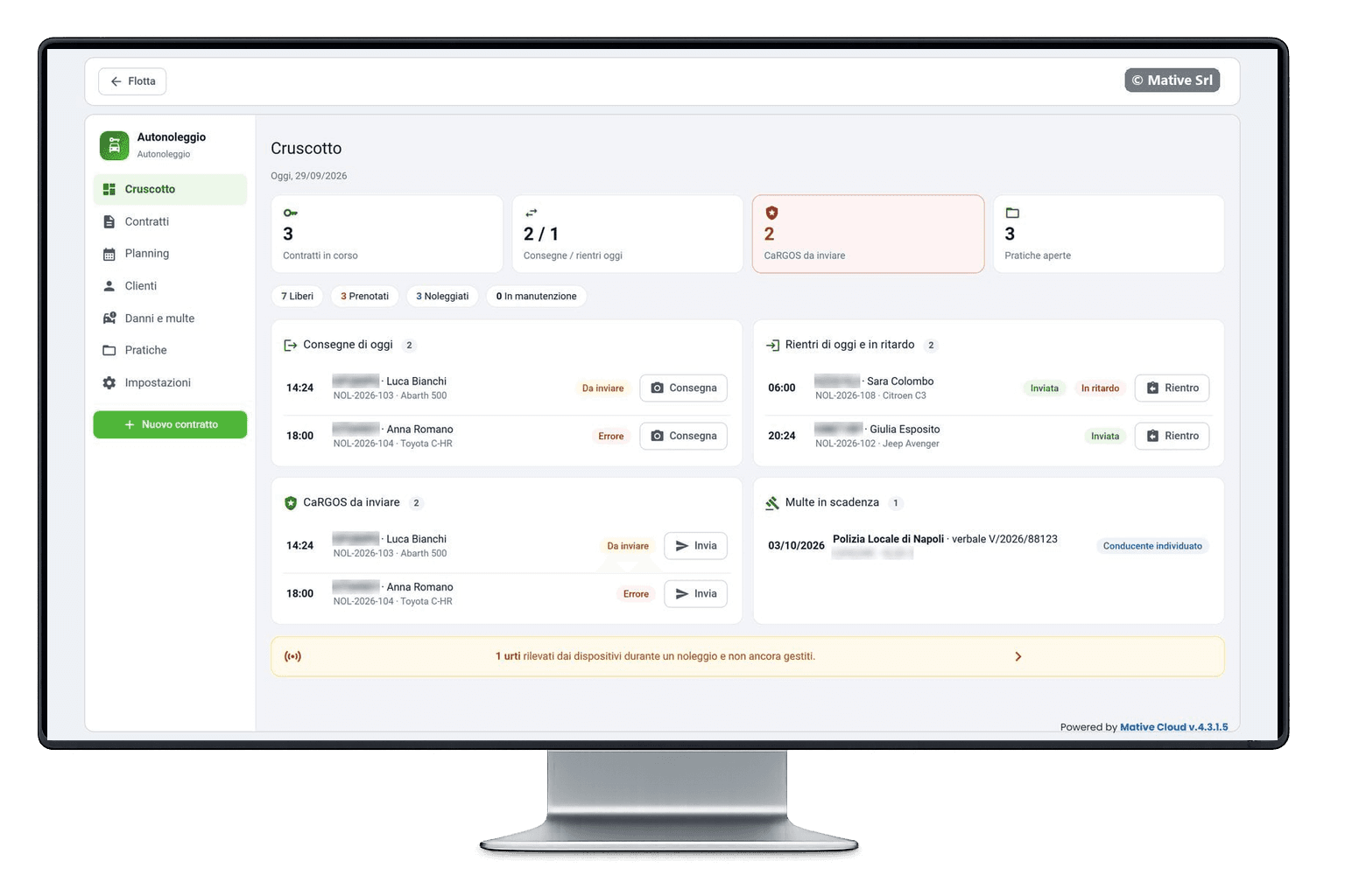 Mative Cloud TC: Car Rental Module